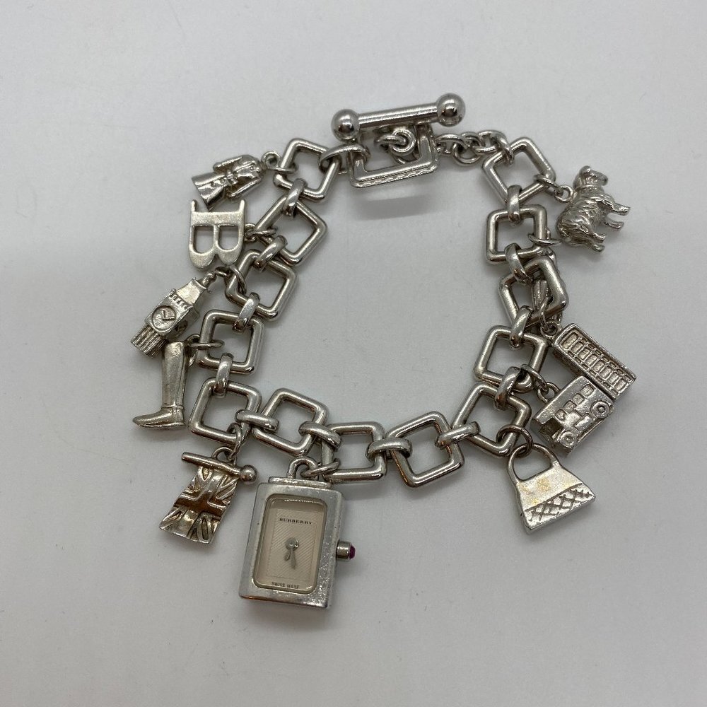 Burberry Silver Charm Watch